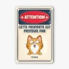Plaque Personnalisée 3D – Propriété Protégée Par Chat 2 Plaque Personnalisée 3D – Propriété Protégée Par Chat -Cadeau Plus 4181EFR1 plaque personnalisee 3d cette propriete est protegee par chat 4181etl0d