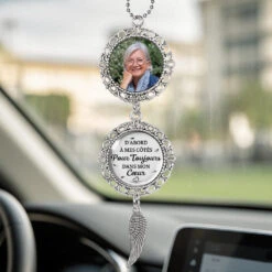 Pendentif Voiture Personnalisé - Tu Es En Paix - Cadeau Commomératif Photo