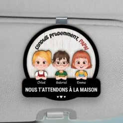 Clip Pare-soleil De Voiture Personnalisé Maman - Conduis Prudemment