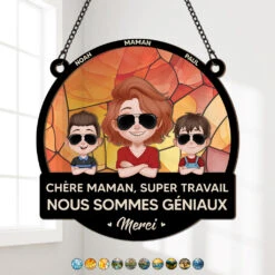 Attrape-soleil Personnalisé - Chère Maman, Super Travail - Design Cartoon