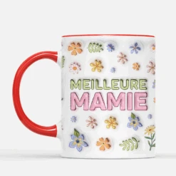 [Effet D'Impression 3D] Mug Personnalisé - Meilleure Maman - Pastel Avec Fleurs -Cadeau Plus 4196MFR2 effet dimpression 3d mug personnalise meilleure maman pastel avec fleurs 4196mkh5a