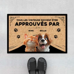 Paillasson Personnalisé Animaux - Tous Les Invités Doivent Être Approuvés