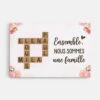 Toile Famille Personnalisable – Ensemble, Unis Et Liés -Cadeau Plus 4227CFR1 ensemble nous formons une famille toile famille personnalisable 4227c8i5i