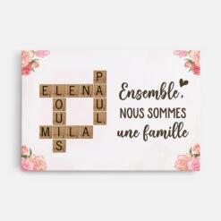 Toile Famille Personnalisable – Ensemble, Unis Et Liés