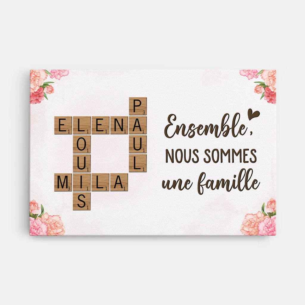 Toile Famille Personnalisable – Ensemble, Unis Et Liés 3 Toile Famille Personnalisable – Ensemble, Unis Et Liés