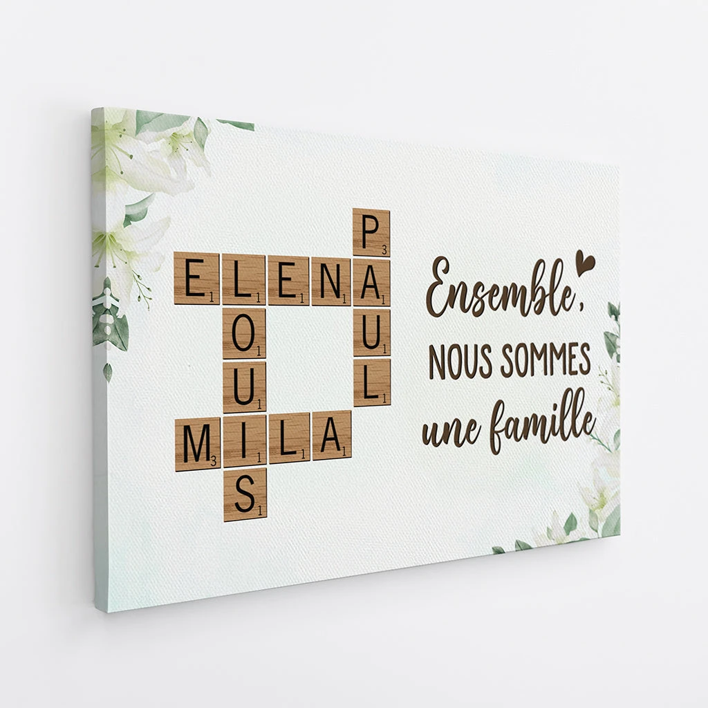 Toile Famille Personnalisable – Ensemble, Unis Et Liés 4 Toile Famille Personnalisable – Ensemble, Unis Et Liés – Image 2