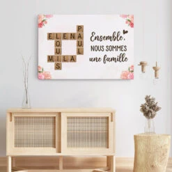Toile Famille Personnalisable – Ensemble, Unis Et Liés 7 Toile Famille Personnalisable – Ensemble, Unis Et Liés -Cadeau Plus 4227CFR3 ensemble nous formons une famille toile famille personnalisable 4227c8i5i