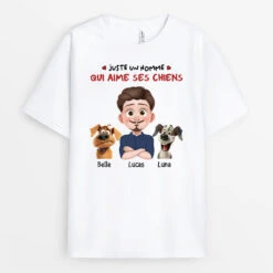 Tee Shirt Personnalisé - Juste Une Fille Qui Aime Ses Chiens