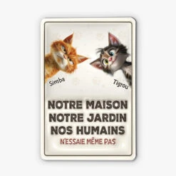Plaque Personnalisée Chat 3D – N’essaie Même Pas ! (version Féline)