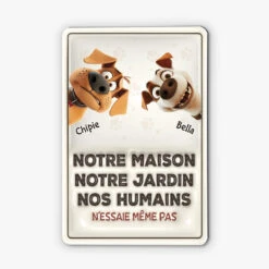 Plaque Chien Personnalisable 3D – N’essaie Même Pas