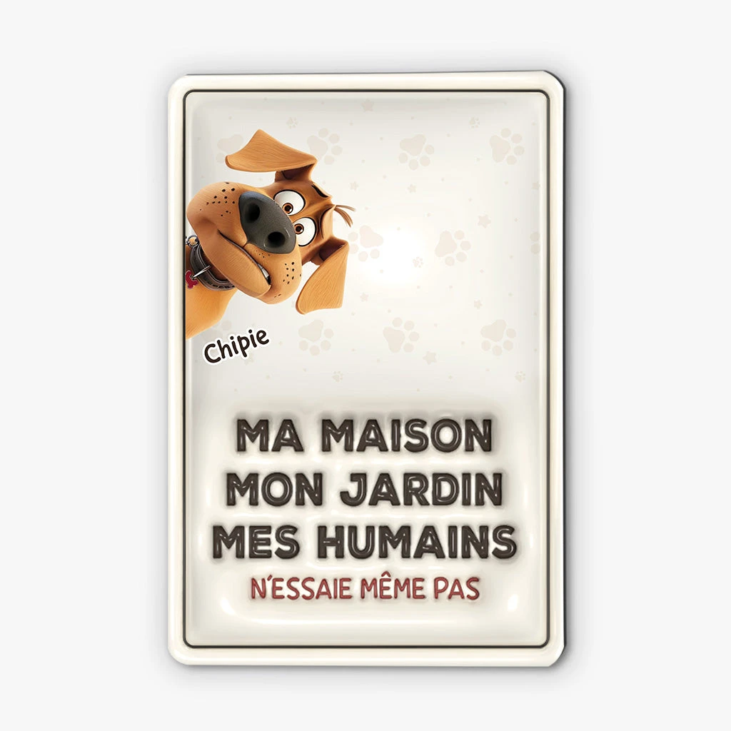 Plaque Chien Personnalisable 3D – N’essaie Même Pas 4 Plaque Chien Personnalisable 3D – N’essaie Même Pas – Image 2