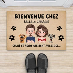 Paillasson Personnalisé - Bienvenue Chez - L’homme Et Les Chiens -Cadeau Plus 4275DFR2 paillasson personnalise bienvenue chez l homme et les chiens 4275d8i0c