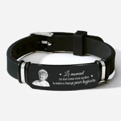 Bracelet Commémoratif Personnalisé - Le Moment Où Ton Cœur S'Est Arrêté - Photo