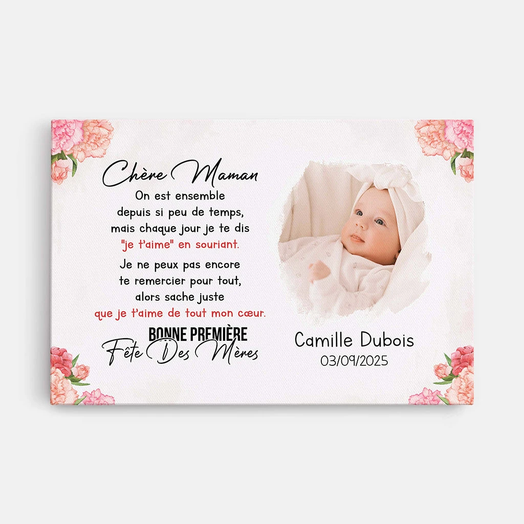 Toile Personnalisable Maman - Bonne Première Fête Des Mères - Photo 3 Toile Personnalisable Maman - Bonne Première Fête Des Mères - Photo