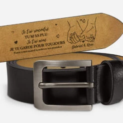 Ceinture En Cuir Gravée - Je Te Garde Pour Toujours