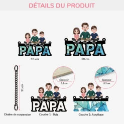 Attrape-soleil Vitrail Personnalisé Pour Papa - Design Cartoon -Cadeau Plus 4374UFR3 attrape soleil vitrail personnalise pour papa design cartoon 4374u6mnb