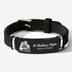 Bracelet Pour Homme Personnalisé - Pour Meilleur Papa/Papy - Photo