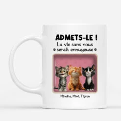 Mug Personnalisé Chat - Admets-le - Design Cartoon