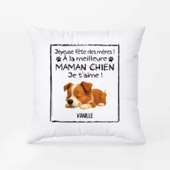 Coussin Personnalisé Chien - Joyeuse Fête Des Pères -Cadeau Plus 4419PFR2 coussin personnalise chien joyeuse fete des peres 4419pkm5c