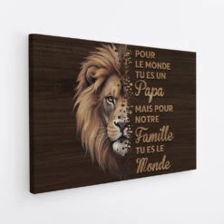 Toile Personnalisable Maman - Tu Es Le Monde - Version Lion -Cadeau Plus 4434CFR2 toile personnalisable maman tu es le monde version lion 4434c6tna