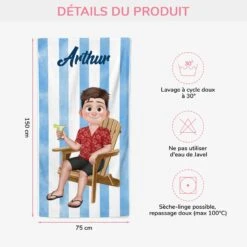 Serviette De Plage Personnalisée Homme En Vacances 7 Serviette De Plage Personnalisée Homme En Vacances -Cadeau Plus 4444BFR3 serviette de plage personnalisee homme en vacances 4444b5mmb