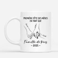 Première Fête Des Mères En Tant Que Famille De Trois - Mug Personnalisé Pour Maman