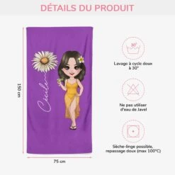 Serviette De Plage Personnalisée - Femme En Bikini -Cadeau Plus 4450BFR3 serviette de plage personnalisee femme en bikini 4450b8kta