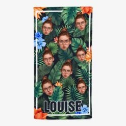 Visage Rigolo - Serviette De Plage Personnalisé Femme