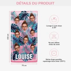 Visage Rigolo - Serviette De Plage Personnalisé Femme -Cadeau Plus 4461BFR3 visage rigolo serviette de plage personnalise femme 4461bkm5a