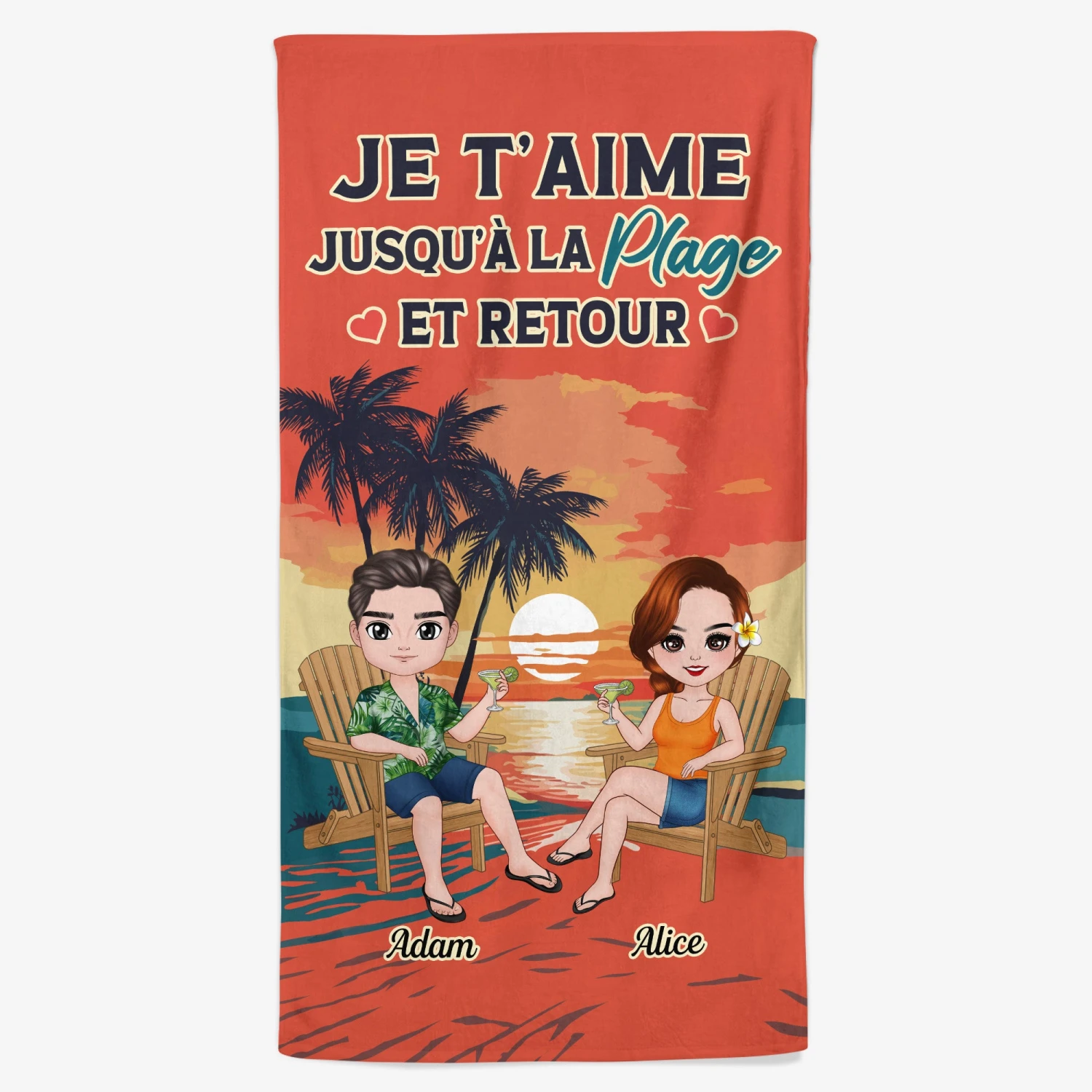 Serviette De Plage Personnalisée - Jusqu’à La Plage Et Retour 3 Serviette De Plage Personnalisée - Jusqu’à La Plage Et Retour