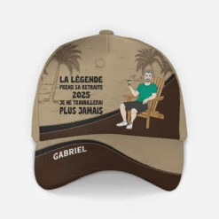 Casquette Personnalisée Pour Homme - La Légende Prend Sa Retraite