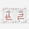 Mug Personnalisé - D'Abord Maman Maintenant Mamie - Floral Avec Mots-Croisés