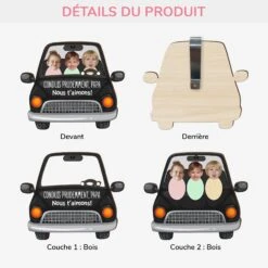 Clip Pare-Soleil De Voiture Personnalisé Papa - Conduis Prudemment - Version Voiture -Cadeau Plus 4565GFR3 clip pare soleil de voiture personnalise papa conduis prudemment version voiture 4565gtqnb