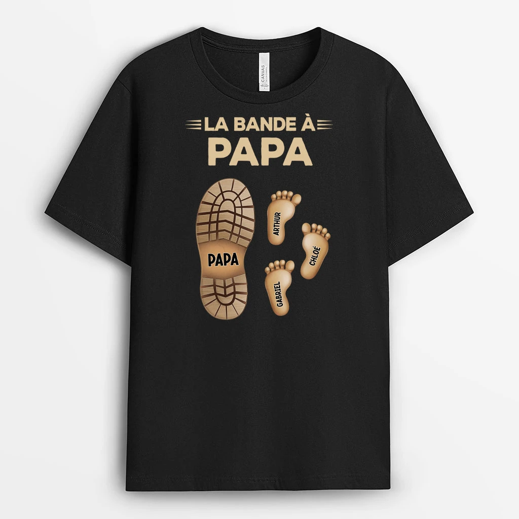 T-shirt Personnalisé - La Bande À Papa - Chaussure Et Empreintes Pied 3 T-shirt Personnalisé - La Bande À Papa - Chaussure Et Empreintes Pied