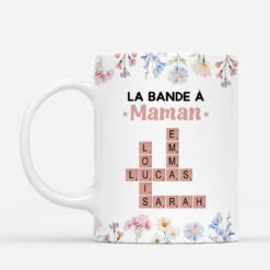 Mug Personnalisé - La Bande À Maman - Mots-Croisés Et Fleurs
