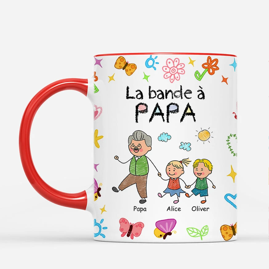 Mug Personnalisé - La Bande À Maman - Papillons Dessin Crayon 4 Mug Personnalisé - La Bande À Maman - Papillons Dessin Crayon – Image 2
