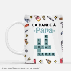[Effet D'Impression 3D] Mug Personnalisé - La Bande À Papa Bricoleur - Mots-Croisés