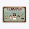 Plaque Le Garage De Papa Personnalisée Humour -Cadeau Plus 4623EFR1 plaque personnalisee humour le garage de papa 4623e