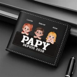 Portefeuille En Cuir Personnalisé Papa Depuis -Cadeau Plus 4642JFR2 portefeuille en cuir personnalise papa depuis 4642jtmnb