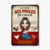 Plaque Métal Personnalisée – Le Poulailler De Madame -Cadeau Plus 4645EFR2 plaque en metal personnalisee pour femme le poulailler 4645e64ta