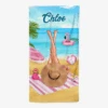 Serviette De Plage Personnalisée - Plage, Paille Et Parfait -Cadeau Plus 4679BFR1 Serviette De Plage Personnalisee Plage Paille et Parfait