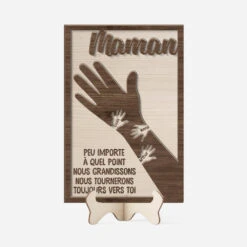 Plaque En Bois Personnalisée - Toujours Vers Toi - Avec Mains