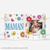 Mug Personnalisé Maman - Dessin Fleurs Colorées Et Photos -Cadeau Plus 4700MFR1 mug personnalise maman dessin fleurs colorees et photos 4700m