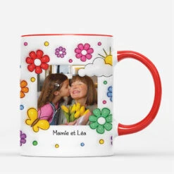 Mug Personnalisé Maman - Dessin Fleurs Colorées Et Photos -Cadeau Plus 4700MFR3 mug personnalise maman dessin fleurs colorees et photos 4700m