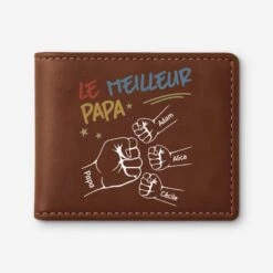Portefeuille Homme Cuir Personnalisé - Design Coloré Avec Poings