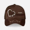 Casquette Personnalisée Papa - Cœur Avec Empreintes -Cadeau Plus 4714JFR1 casquette personnalisee papa coeur avec empreintes 4714j6mnb