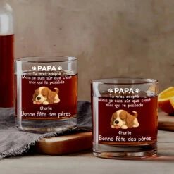 Verre À Whisky Personnalisé Avec Chien - C’est Moi Qui Te Possède