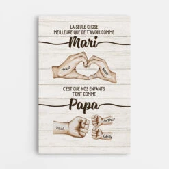 Toile Personnalisée Papa - La Meilleure Chose