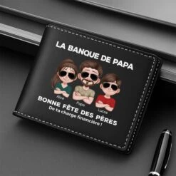 Portefeuille Cuir Personnalisé Homme - La Banque De Papa -Cadeau Plus 4779JFR2 portefeuille cuir personnalise homme la banque de papa 4779j8t0b