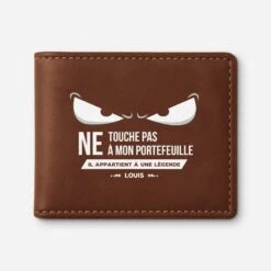 Portefeuille Cuir Personnalisé Appartient À Une Légende